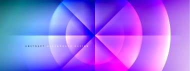 Vektör soyut arkaplan - gölgeler ve ışık efektleri ile sıvı gradyanı üzerinde daire ve çapraz çapraz. Metin için tekno ya da ticari parlak tasarım şablonları