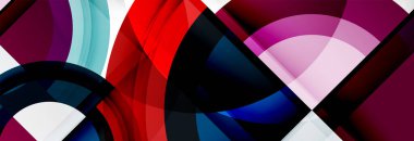 Yuvarlak şekiller, üçgenler ve daireler. Modern soyut arkaplan