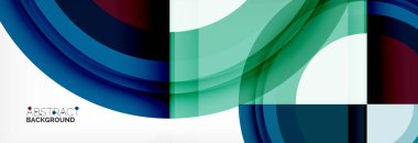 Yuvarlak şekiller, üçgenler ve daireler. Modern soyut arkaplan