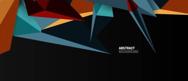 3d düşük poli soyut arka plan vektör çizimi