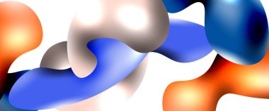 Kabarcıklar soyut arkaplan. Beyaz vektör şablonunda sıvı sıçramaları