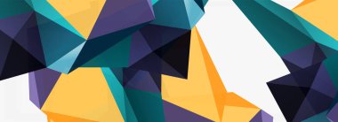 3d mozaik soyut arkaplan, düşük poli şekilli geometrik tasarım