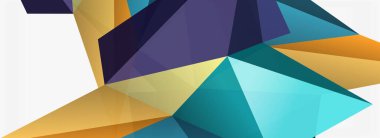 3d mozaik soyut arkaplan, düşük poli şekilli geometrik tasarım