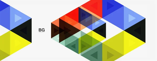 Mosaico triángulo patrón abstracto de fondo para la cubierta, pancarta, volante y cartel y otra plantilla — Vector de stock
