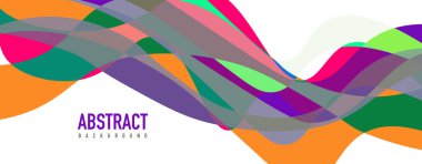 Akışkan dalga renkli soyut arkaplan. Dinamik renkli canlı vektör tasarımı