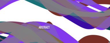 Akışkan dalga renkli soyut arkaplan. Dinamik renkli canlı vektör tasarımı