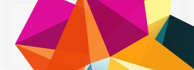 3d mozaik soyut arkaplan, düşük poli şekilli geometrik tasarım