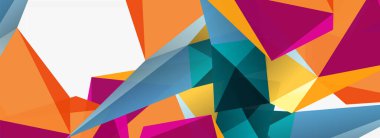 3d mozaik soyut arkaplan, düşük poli şekilli geometrik tasarım