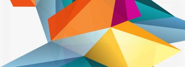 3d mozaik soyut arkaplan, düşük poli şekilli geometrik tasarım