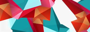 3d mozaik soyut arkaplan, düşük poli şekilli geometrik tasarım