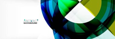 Yuvarlak şekiller, üçgenler ve daireler. Modern soyut arkaplan