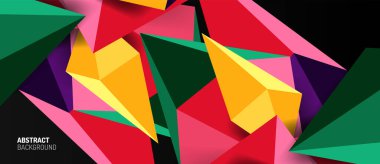 3d düşük poli soyut arka plan vektör çizimi