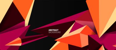 3d düşük poli soyut arka plan vektör çizimi