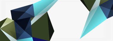 3d mozaik soyut arkaplan, düşük poli şekilli geometrik tasarım