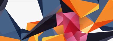 3d mozaik soyut arkaplan, düşük poli şekilli geometrik tasarım