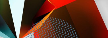 Düşük polyester 3 boyutlu geometrik şekiller, minimum soyut arkaplan. Kapaklar, afişler, el ilanları ve posterler için vektör illüstrasyonları