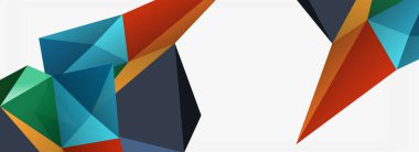 3d mozaik soyut arkaplan, düşük poli şekilli geometrik tasarım