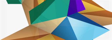 3d mozaik soyut arkaplan, düşük poli şekilli geometrik tasarım