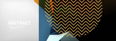 Düşük polyester 3 boyutlu geometrik şekiller, minimum soyut arkaplan. Kapaklar, afişler, el ilanları ve posterler için vektör illüstrasyonları