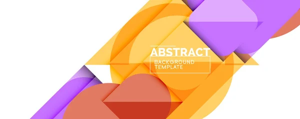 Eenvoudige cirkels en driehoeken abstracte achtergrond. Vector illustratie voor covers, banners, flyers en posters en andere ontwerpen — Stockvector