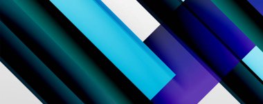 Gölge çizgileri, modern formlar, dikdörtgenler, kareler ve akışkan eğimlere sahip geometrik soyut arkaplanlar. Parlak renkli çizgiler serin arkaplanlar