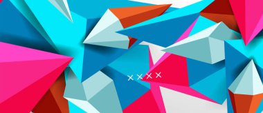 3d düşük poli soyut arka plan vektör çizimi