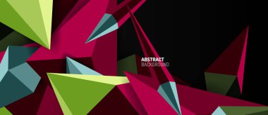 3d düşük poli soyut arka plan vektör çizimi