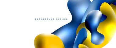 Kabarcıklar soyut arkaplan. Beyaz vektör şablonunda sıvı sıçramaları