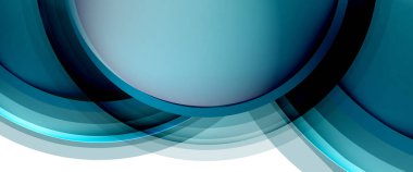 Çemberler ve baloncuklar soyut arka plan. Web pankartı, uygulama veya poster için sıvı yuvarlak şekiller