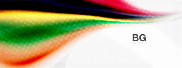 Abstrakter Hintergrund. Glatte fließende Linien, verschwommene Wellen, Streifen in Regenbogenfarben. Vektor-Illustrationen für Covers, Banner, Flyer, Poster und andere — Stockvektor