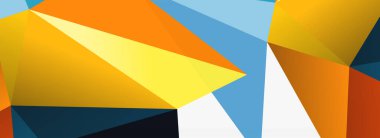 3d mozaik soyut arkaplan, düşük poli şekilli geometrik tasarım