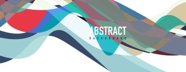 Akışkan dalga renkli soyut arkaplan. Dinamik renkli canlı vektör tasarımı