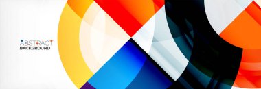 Yuvarlak şekiller, üçgenler ve daireler. Modern soyut arkaplan