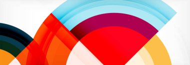 Yuvarlak şekiller, üçgenler ve daireler. Modern soyut arkaplan