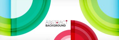 Yuvarlak şekiller, üçgenler ve daireler. Modern soyut arkaplan