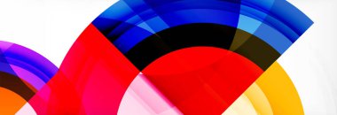 Yuvarlak şekiller, üçgenler ve daireler. Modern soyut arkaplan