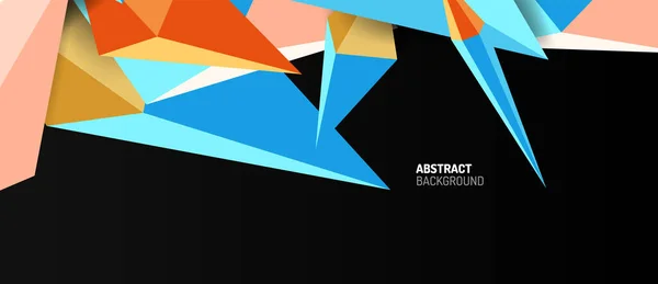 3d baja poli abstracta forma fondo vector ilustración — Vector de stock