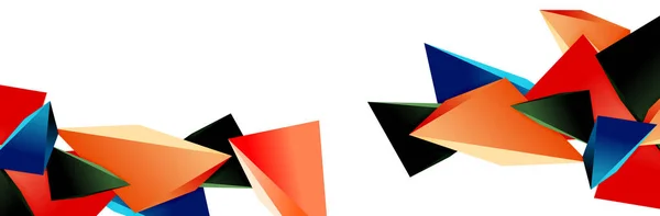 삼각형의 추상적 배경 , 3d 삼각형의 낮은 폴리 모양. 표지, 배너, 전단, 포스터등을 위한 기하학적 벡터 삽화 — 스톡 벡터