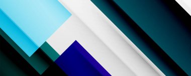 Gölge çizgileri, modern formlar, dikdörtgenler, kareler ve akışkan eğimlere sahip geometrik soyut arkaplanlar. Parlak renkli çizgiler serin arkaplanlar