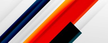 Gölge çizgileri, modern formlar, dikdörtgenler, kareler ve akışkan eğimlere sahip geometrik soyut arkaplanlar. Parlak renkli çizgiler serin arkaplanlar