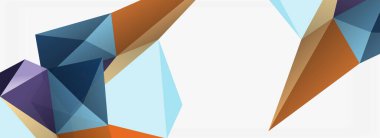 3d mozaik soyut arkaplan, düşük poli şekilli geometrik tasarım