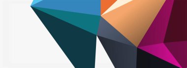 3d mozaik soyut arkaplan, düşük poli şekilli geometrik tasarım