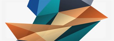 3d mozaik soyut arkaplan, düşük poli şekilli geometrik tasarım