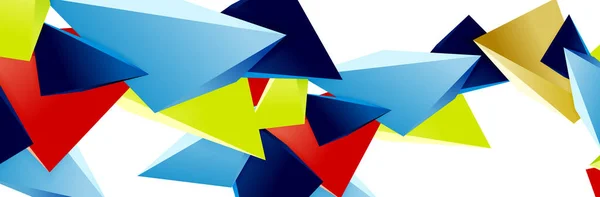 Triangel mosaik abstrakt bakgrund, 3D triangulära låg poly former. Geometrisk vektorillustration för omslag, banderoller, flygblad och affischer och andra — Stock vektor