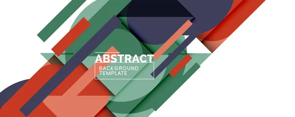 Einfache Kreise und Dreiecke abstrakten Hintergrund. Vektor-Illustration für Covers, Banner, Flyer, Poster und andere Designs — Stockvektor