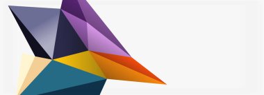 3d mozaik soyut arkaplan, düşük poli şekilli geometrik tasarım