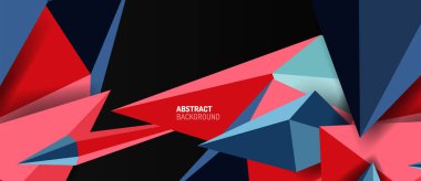 3d düşük poli soyut arka plan vektör çizimi