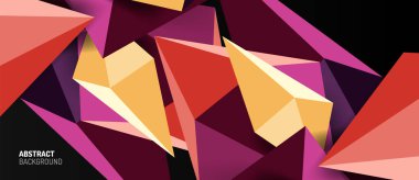 3d düşük poli soyut arka plan vektör çizimi