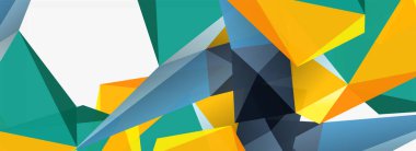 3d mozaik soyut arkaplan, düşük poli şekilli geometrik tasarım