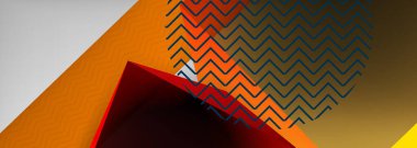 Düşük polyester 3 boyutlu geometrik şekiller, minimum soyut arkaplan. Kapaklar, afişler, el ilanları ve posterler için vektör illüstrasyonları